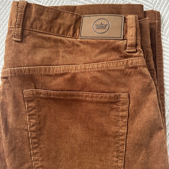 Peter Millar Superior Soft Corduroy Five-Pocket Pants Gum Sole Brown Size 33 - Picture 10 of 12
